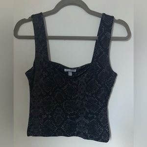 Square neck Leith snake print tank top!
